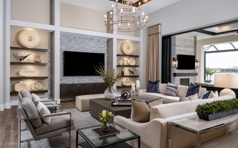 Gardenia II great room with lake view