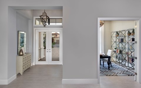 Gardenia exterior elevation dark wood