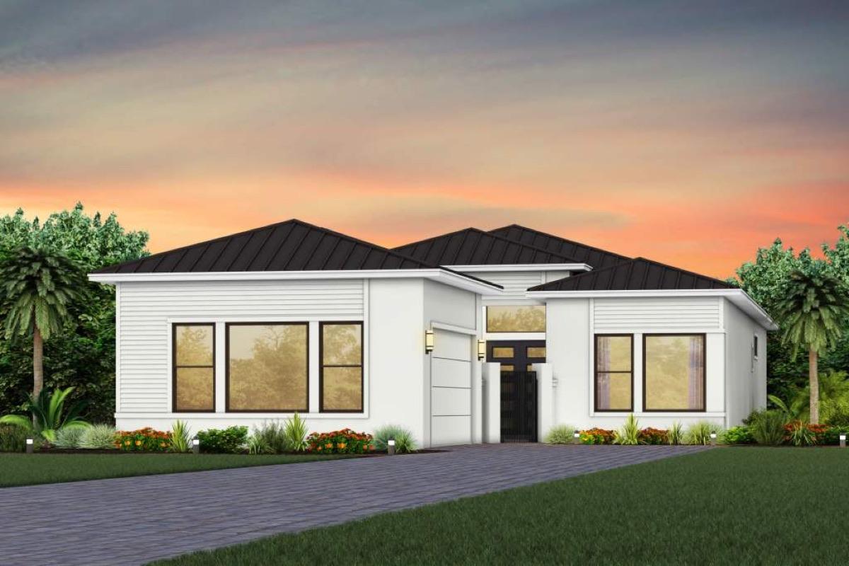 Regency exterior elevation A, Aqua Series by Pulte Homes
